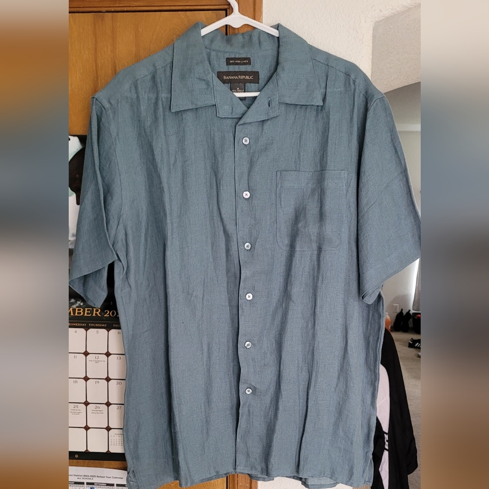 Banana Republic Blue Linen Shirt